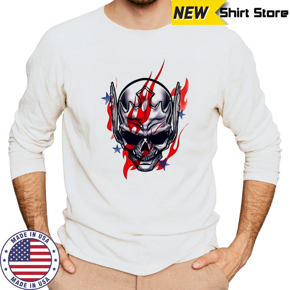 Cody Rhodes Skull Stars and Stripes shirt Long Sleeved