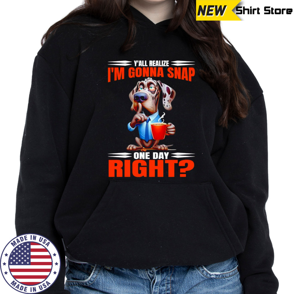 Dog y’all realize I’m gonna snap one day right shirt Hoodie