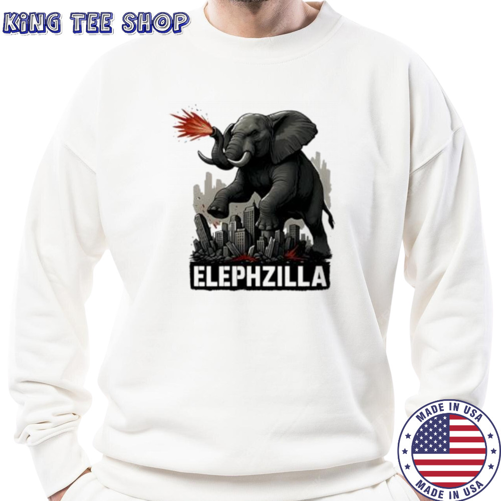 Elephent Elephzilla Parody In Action shirt Sweatshirt