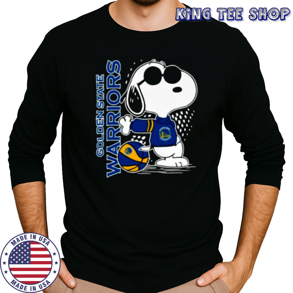 Peanuts Snoopy Golden State Warriors Basketball 2025 Shirt Long Sleeved