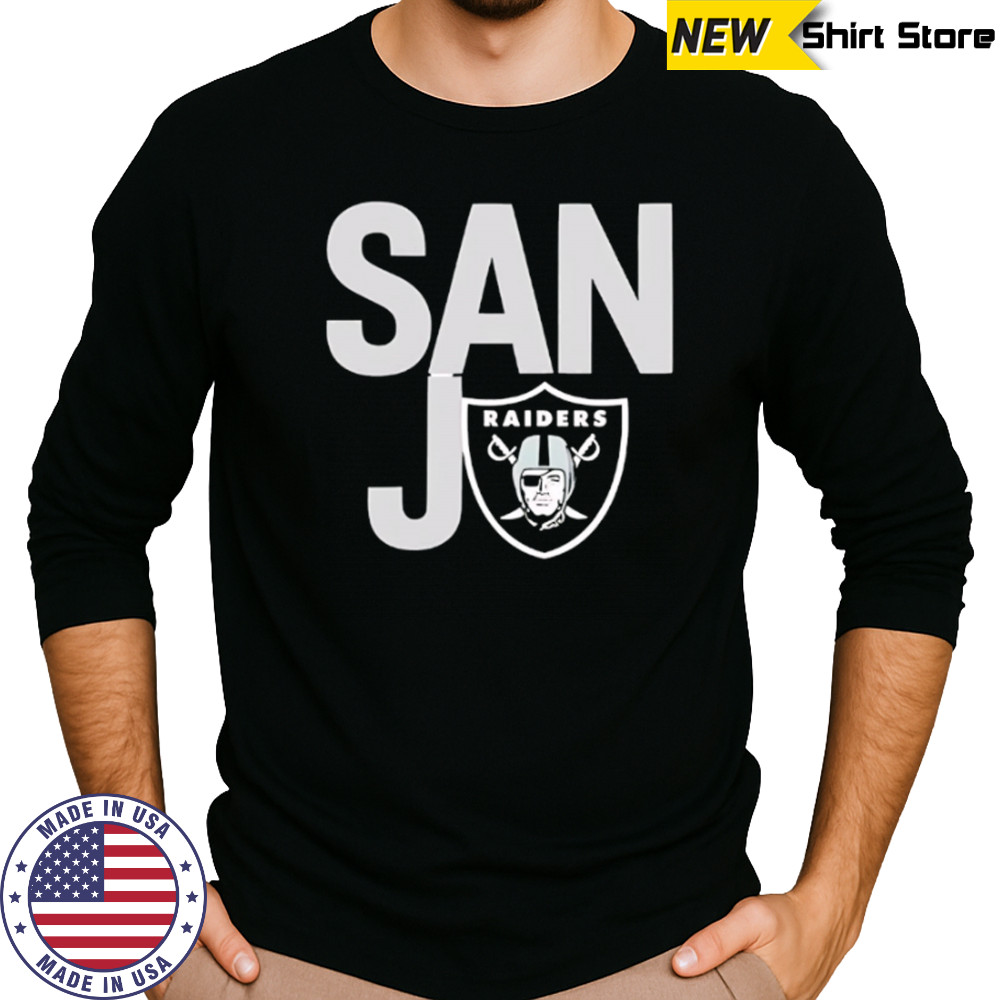 San Jo Las Vegas Raiders logo shirt Long Sleeved