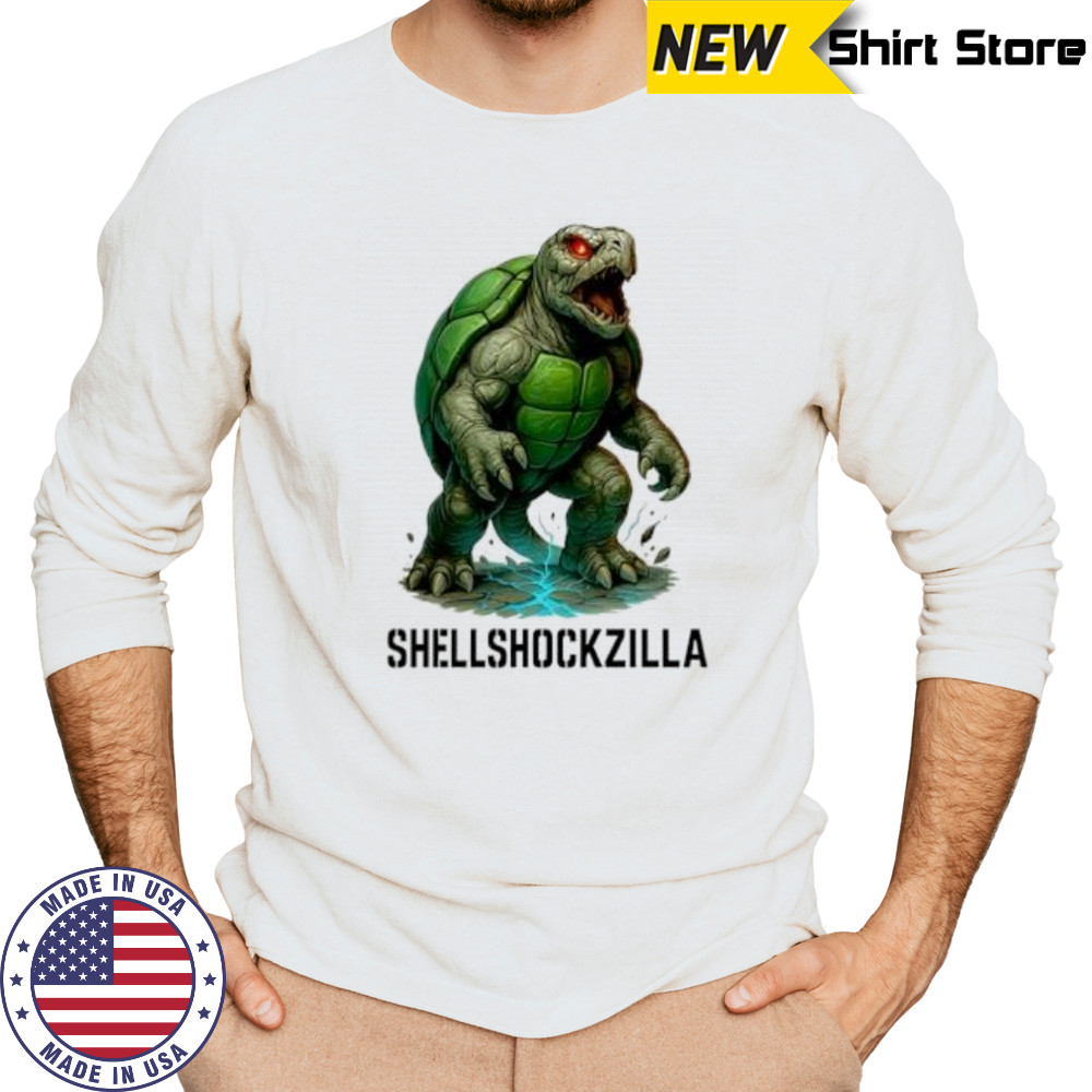 Shellshock Zilla Parody Turtle shirt Long Sleeved