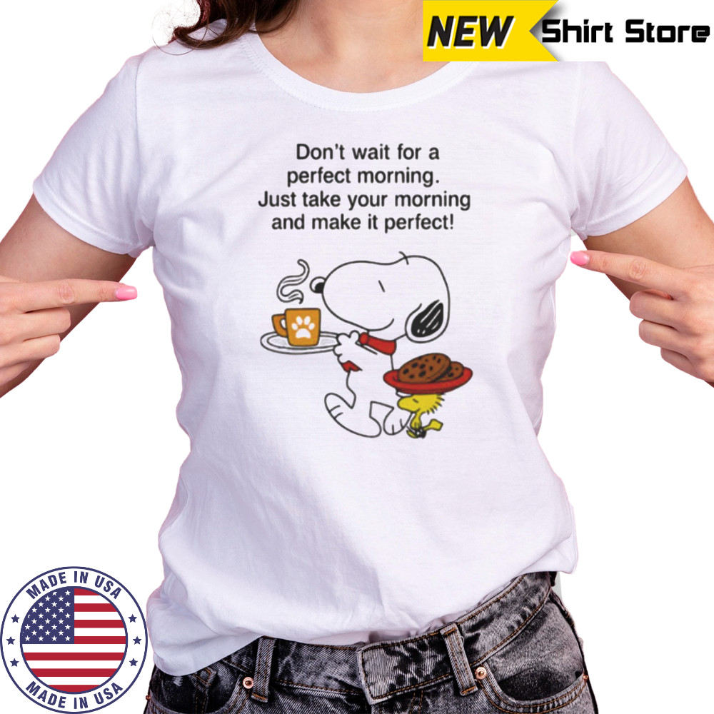 Snoopy and Woodstock don’t wait for a perfect morning shirt Women's T-shirt