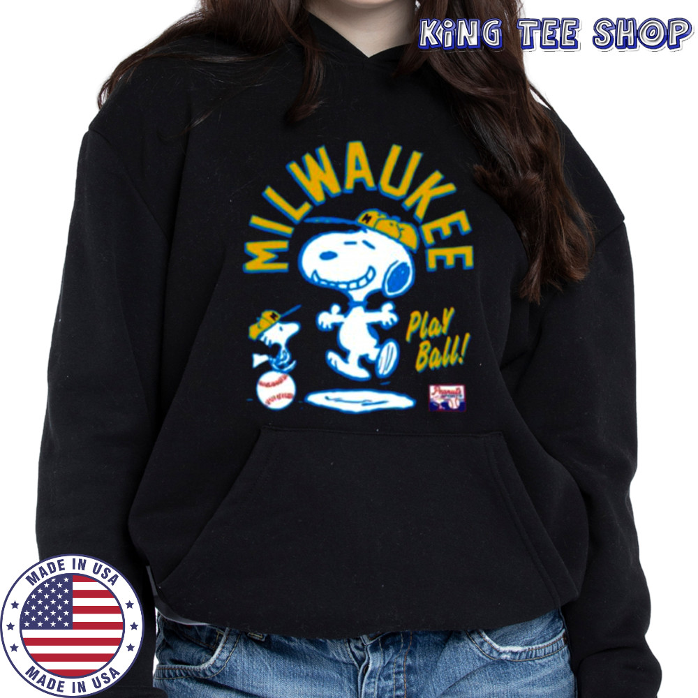 Snoopy Peanuts Ripple Junction Milwaukee Baseball shirt Hoodie