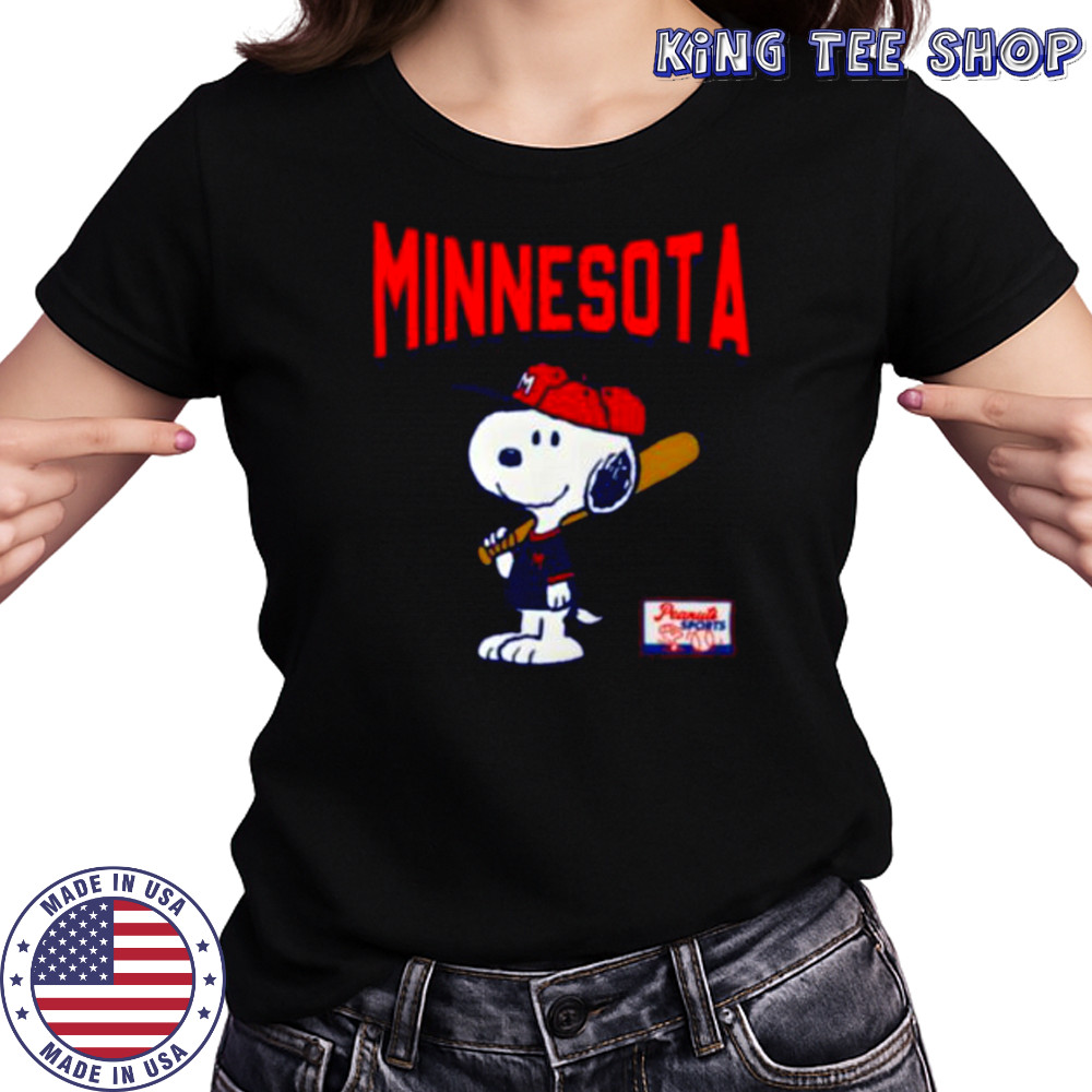 Snoopy Peanuts Ripple Junction Minnesota Baseball shirt Women's T-shirt