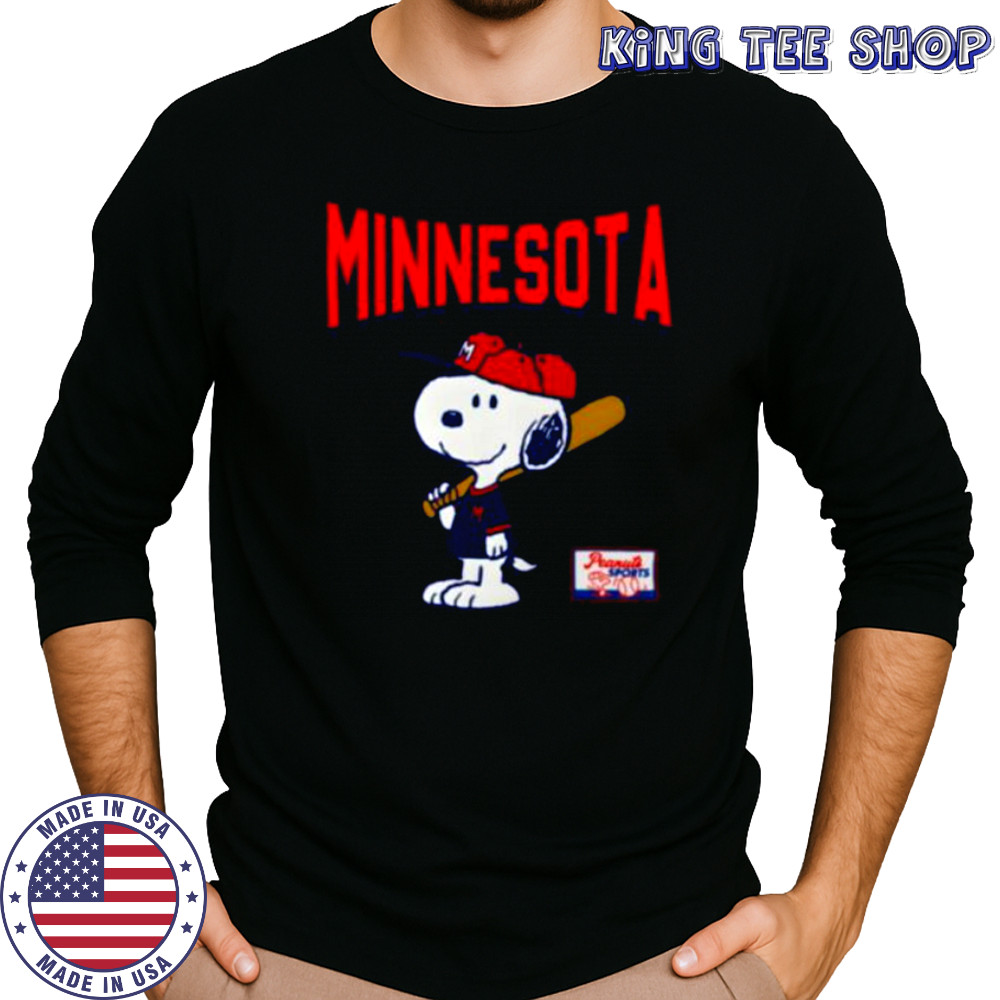 Snoopy Peanuts Ripple Junction Minnesota Baseball shirt Long Sleeved