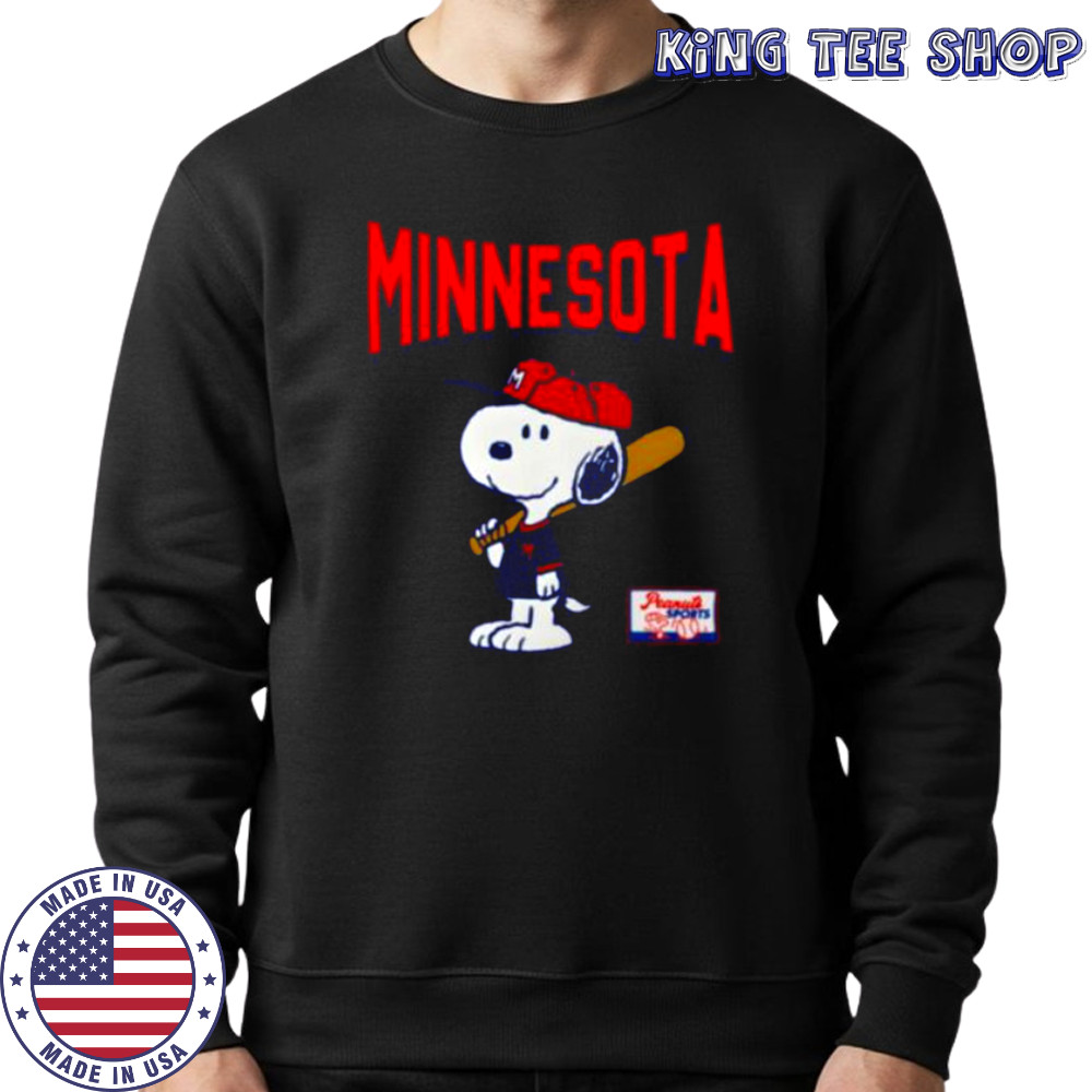 Snoopy Peanuts Ripple Junction Minnesota Baseball shirt Sweatshirt