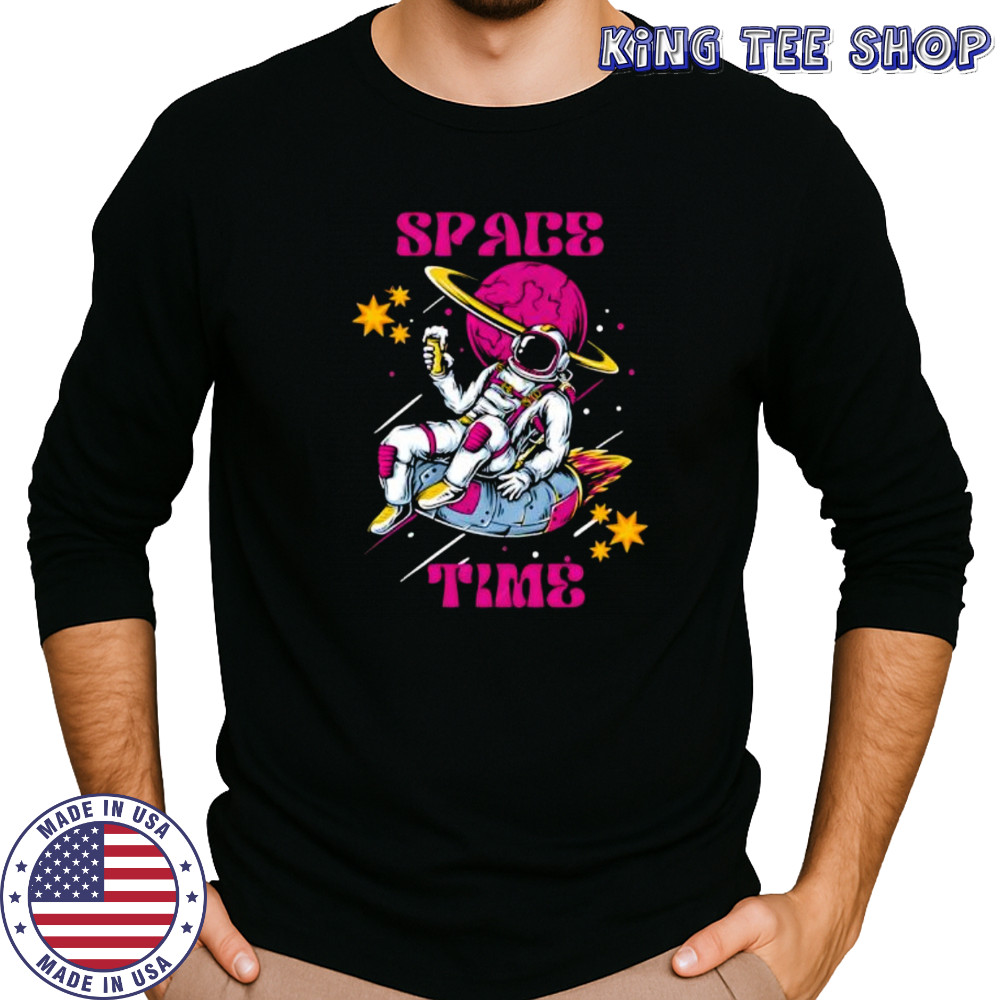 Space Time Astronaut shirt Long Sleeved