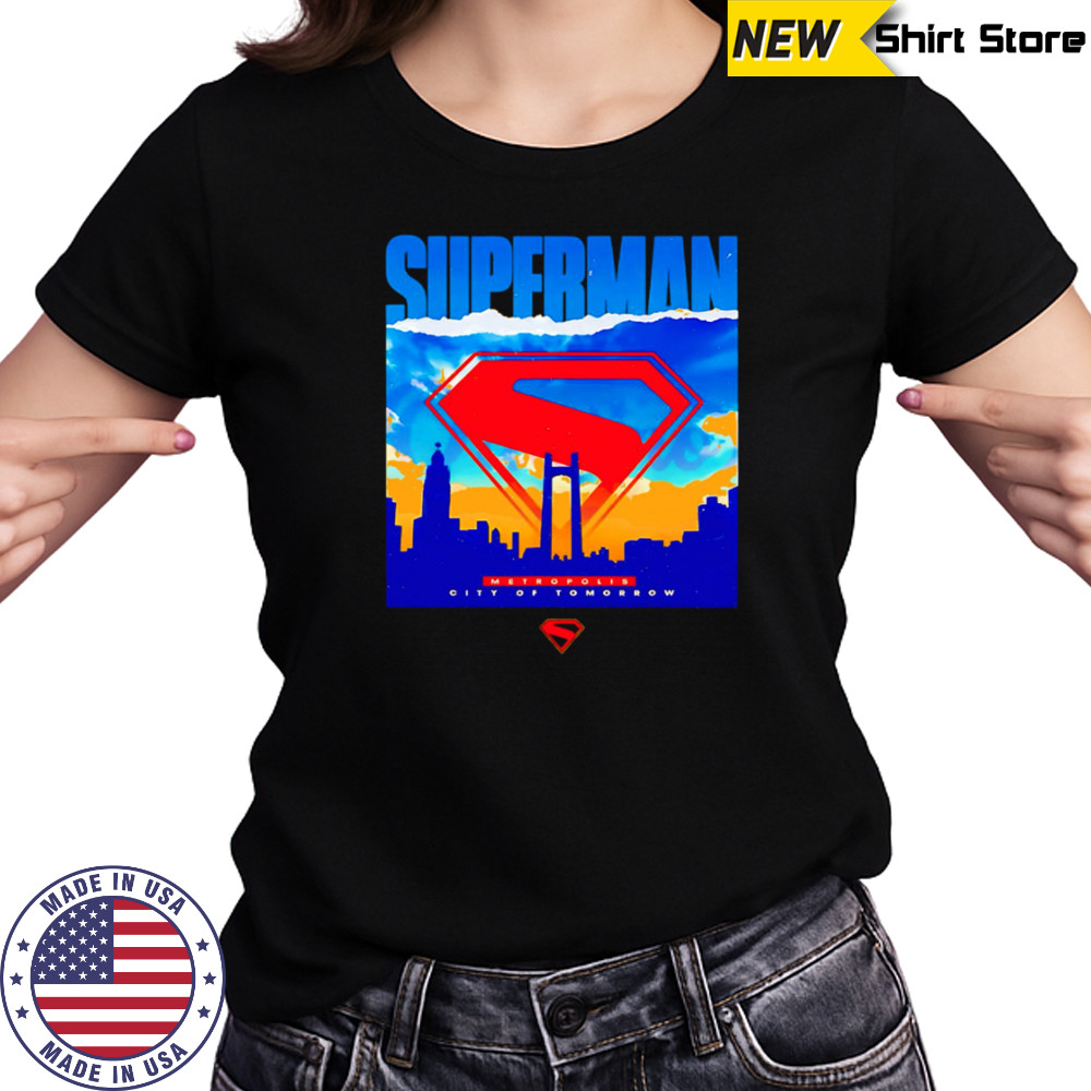 Superman metropolis city of tomorrow ripped poster shirt Women's T-shirt