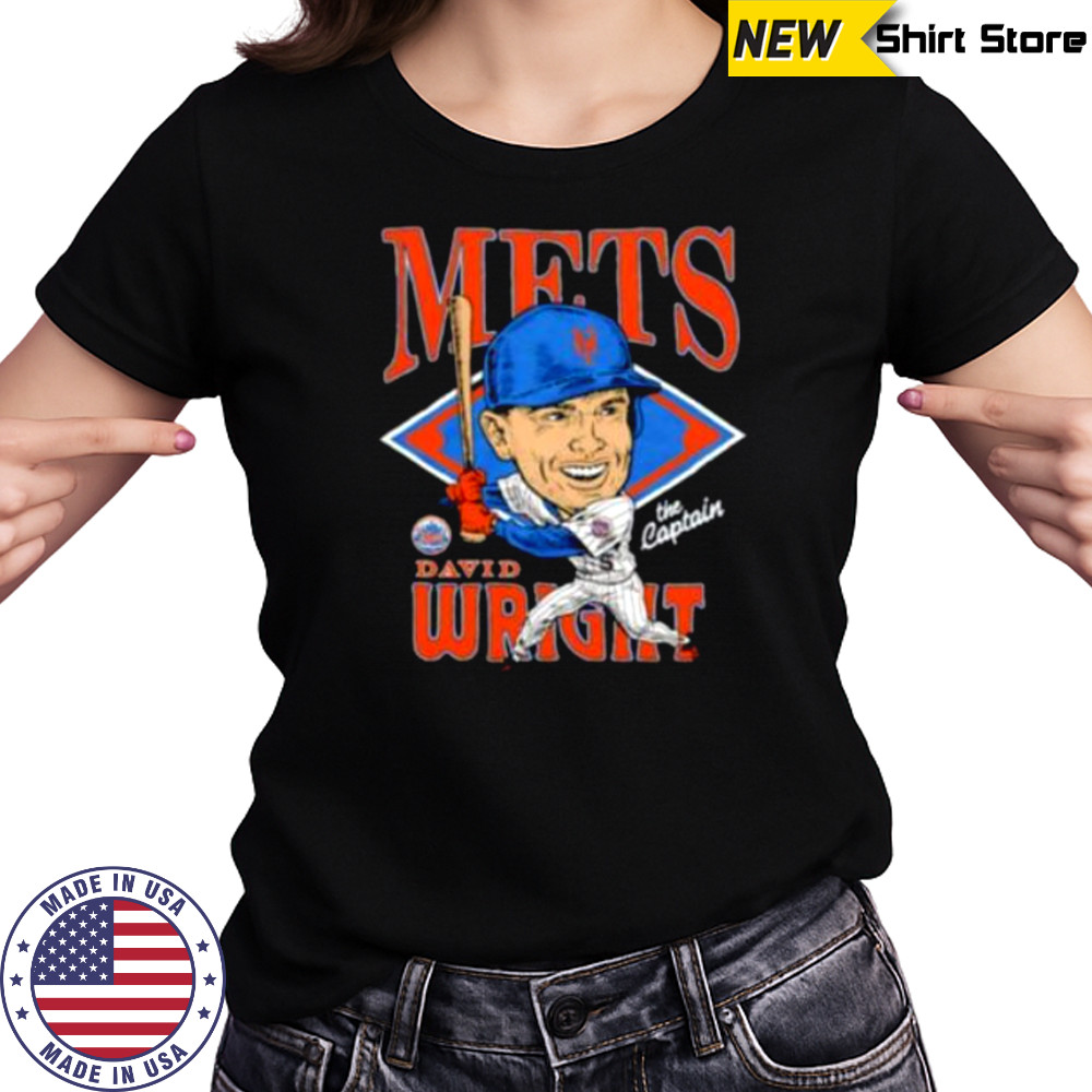The Captain David Wright New York Mets Caricature Signature T Shirt Women's T-shirt
