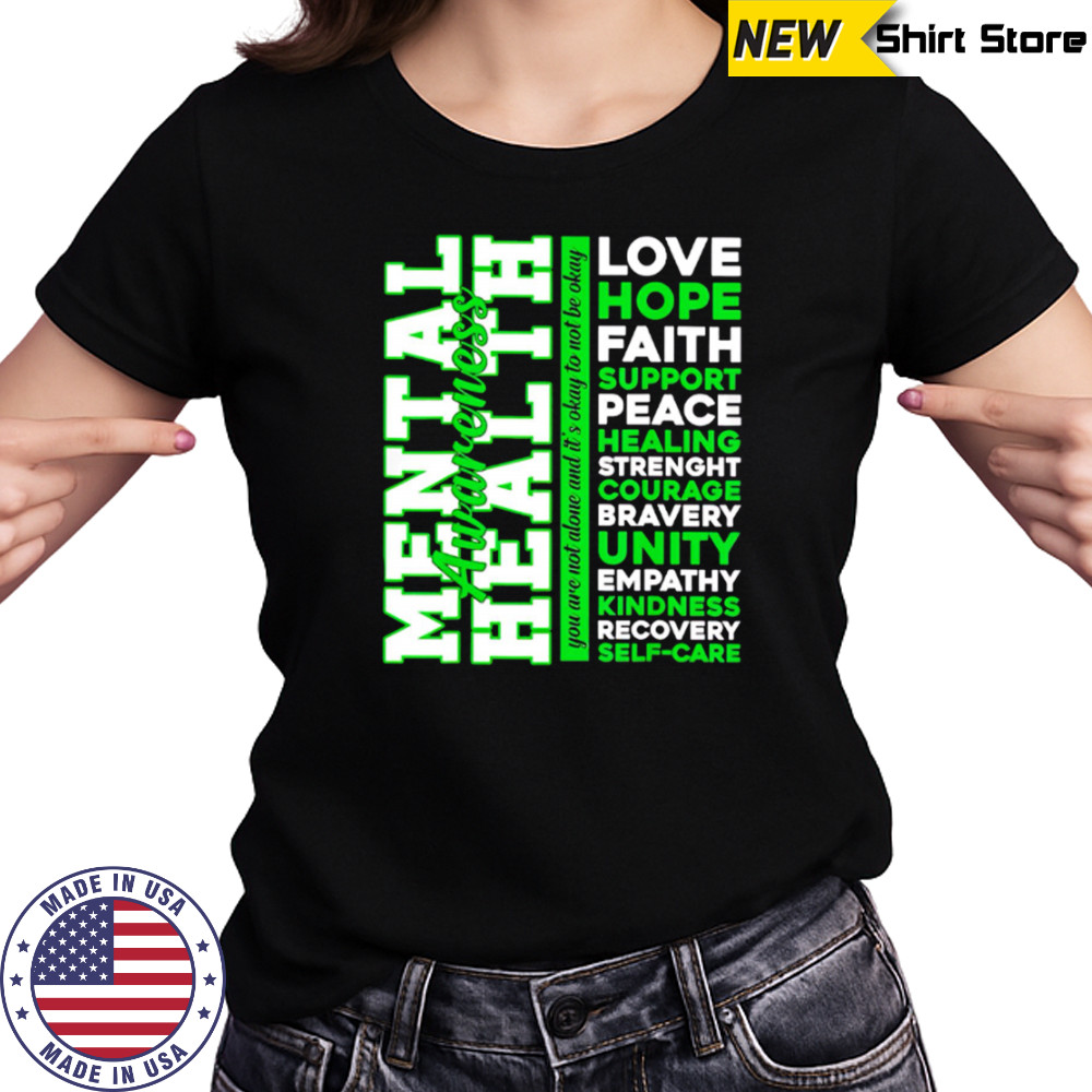 Top Positive Green Words Mental Health Awareness Classic shirt Women's T-shirt