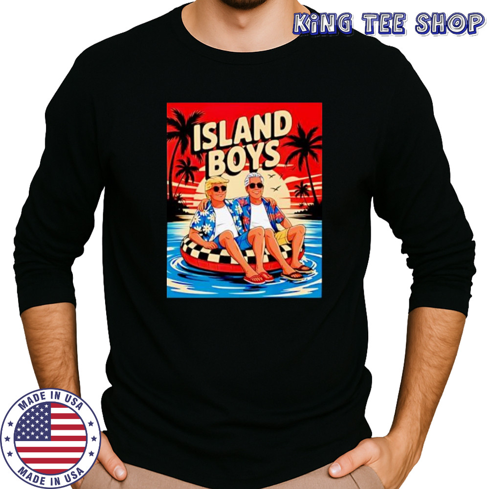 Trump Epstein Island Boys sunset shirt Long Sleeved