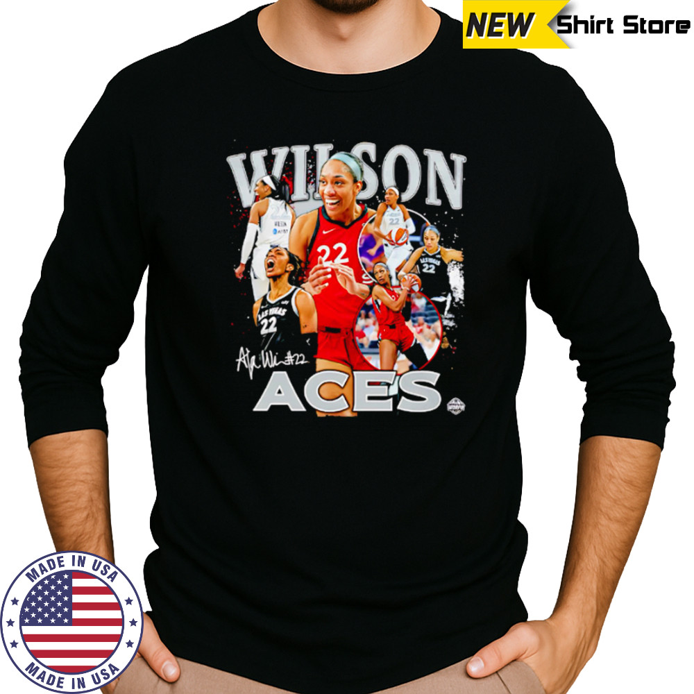 A’ja Wilson Las Vegas Aces WNBA All-Star signature shirt Long Sleeved