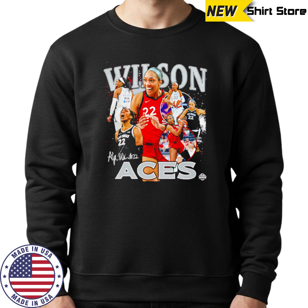A’ja Wilson Las Vegas Aces WNBA All-Star signature shirt Sweatshirt