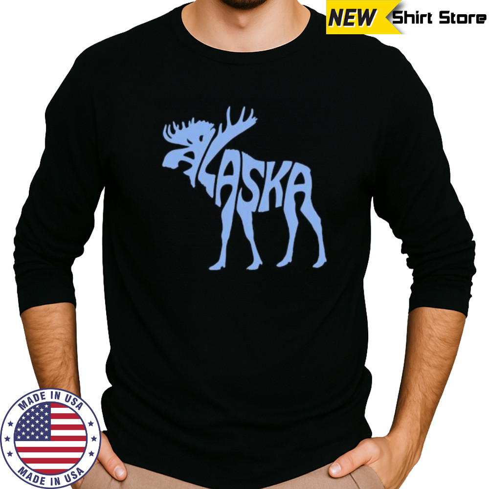 Alaska Moose Word shirt Long Sleeved