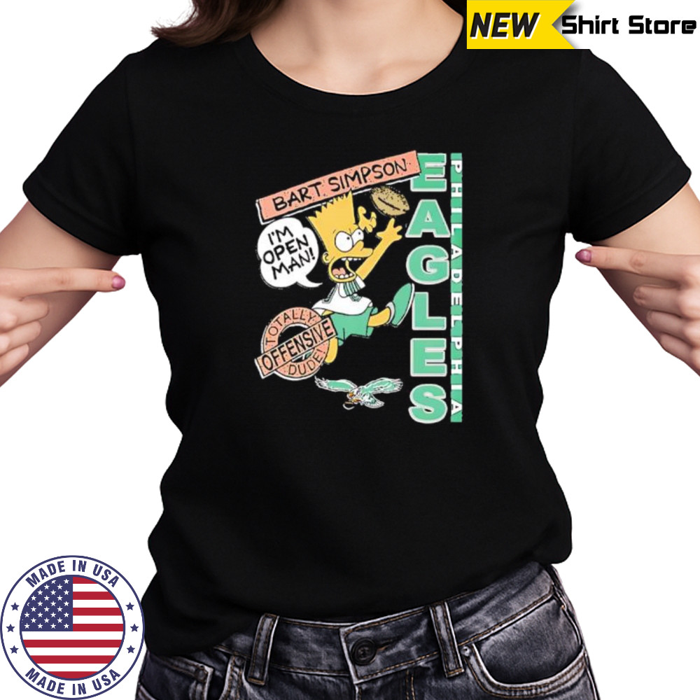 Bart Simpson Eagles NFL shirt Women's T-shirt