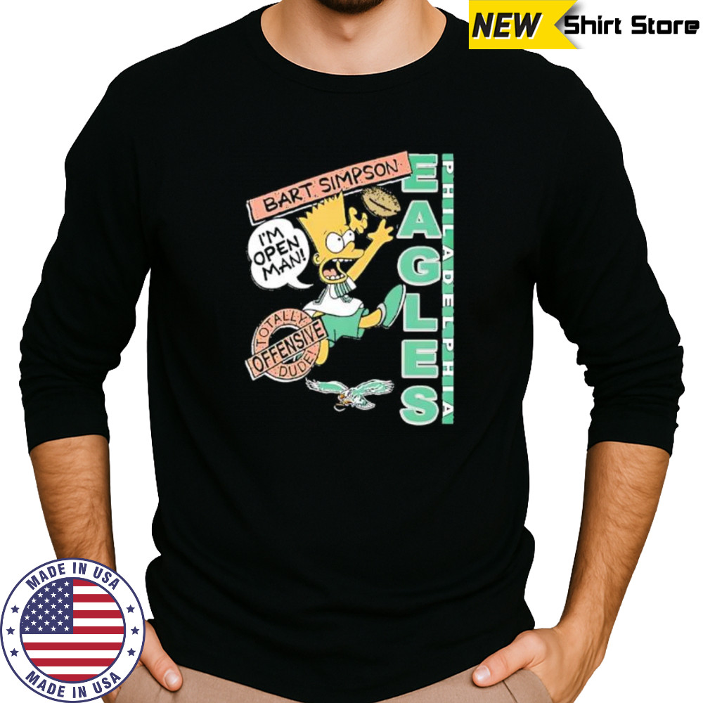 Bart Simpson Eagles NFL shirt Long Sleeved