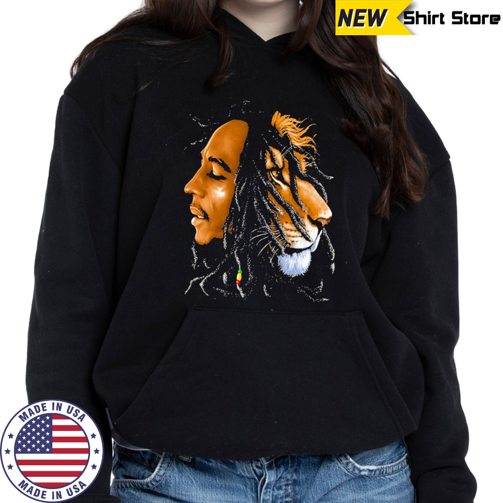 Bob Marley Lion T-Shirt Hoodie