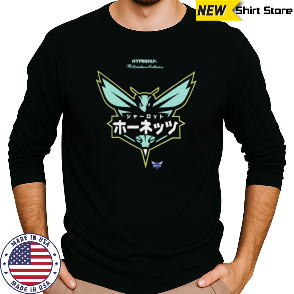 Charlotte Hornets Hyperfly Katakana X 2025 All Star Game T Shirts Long Sleeved