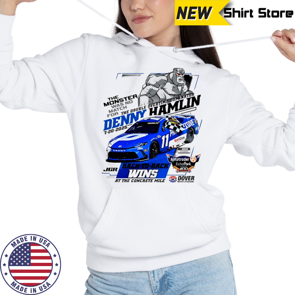 Denny Hamlin Checkered Flag Sports 2025 Autotrader EchoPark Automotive 400 Race Win back to back wins shirt Hoodie