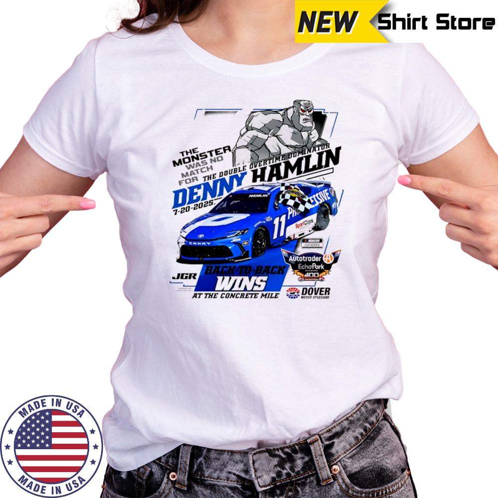 Denny Hamlin Checkered Flag Sports 2025 Autotrader EchoPark Automotive 400 Race Win back to back wins shirt Women's T-shirt