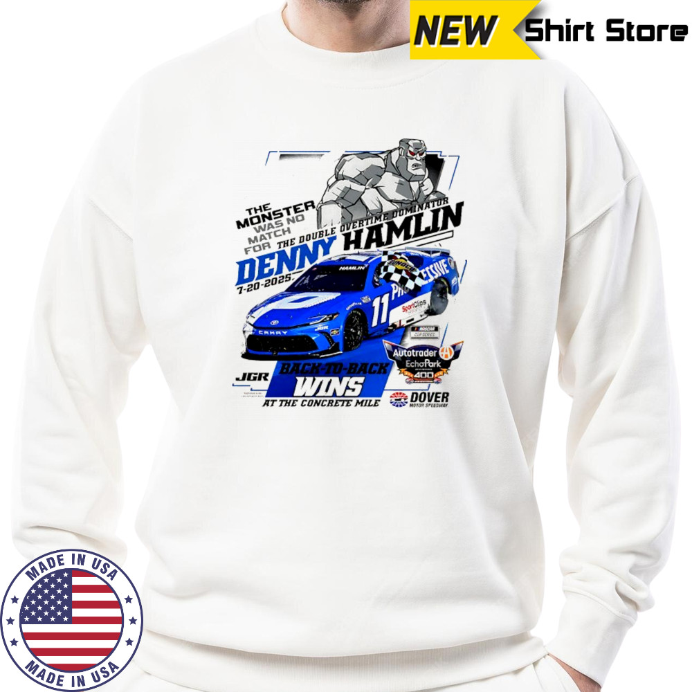 Denny Hamlin Checkered Flag Sports 2025 Autotrader EchoPark Automotive 400 Race Win back to back wins shirt Sweatshirt