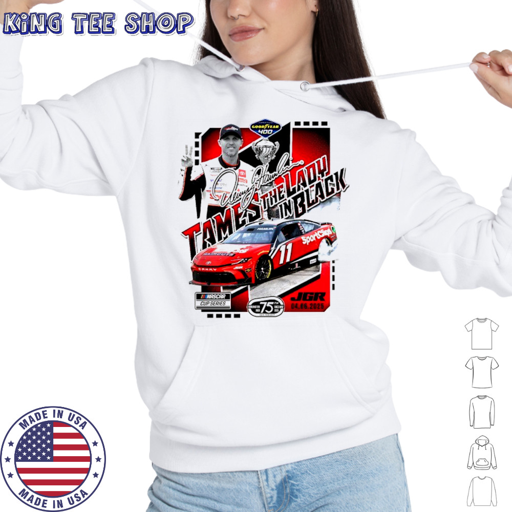 Denny Hamlin Checkered Flag Sports 2025 Goodyear 400 Race Winner signature shirt Hoodie