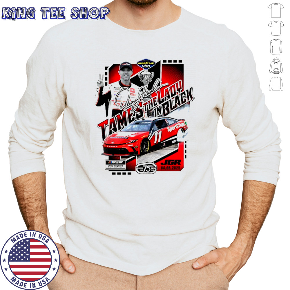 Denny Hamlin Checkered Flag Sports 2025 Goodyear 400 Race Winner signature shirt Long Sleeved