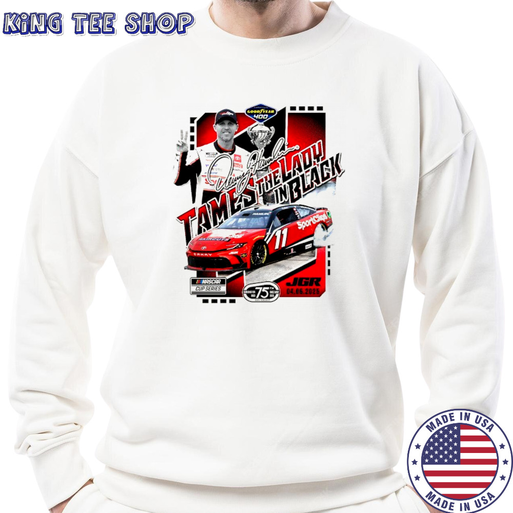 Denny Hamlin Checkered Flag Sports 2025 Goodyear 400 Race Winner signature shirt Sweatshirt