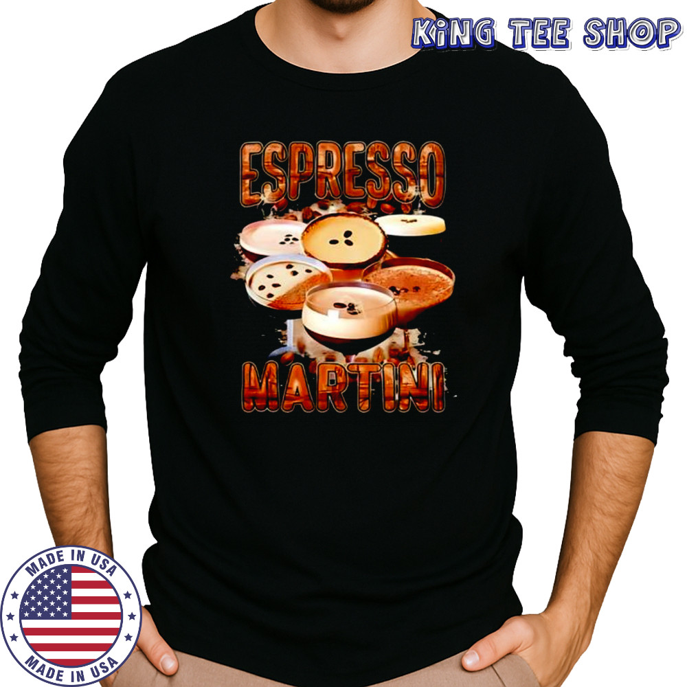 Espresso Martini cocktail retro shirt Long Sleeved
