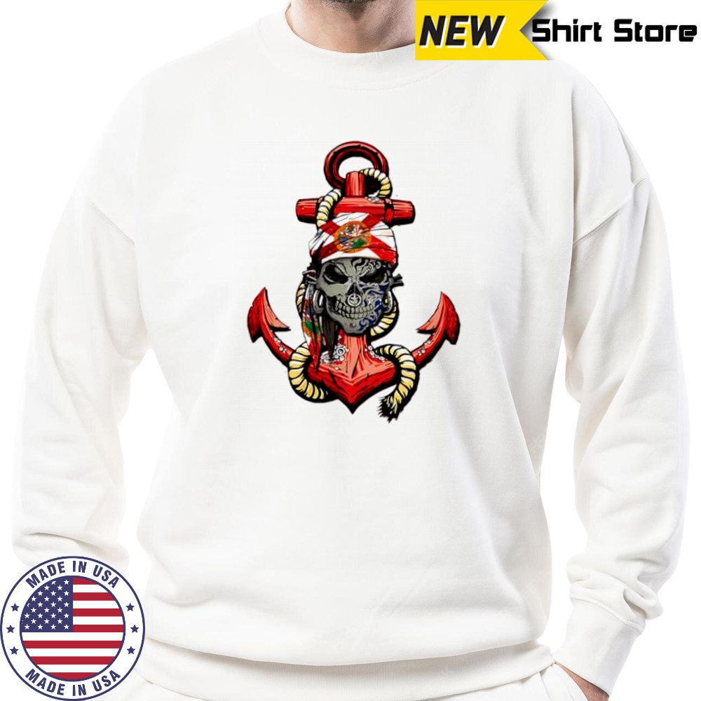 Florida Jolly Roger Short Sleeve Performance shirt Sweatshirt
