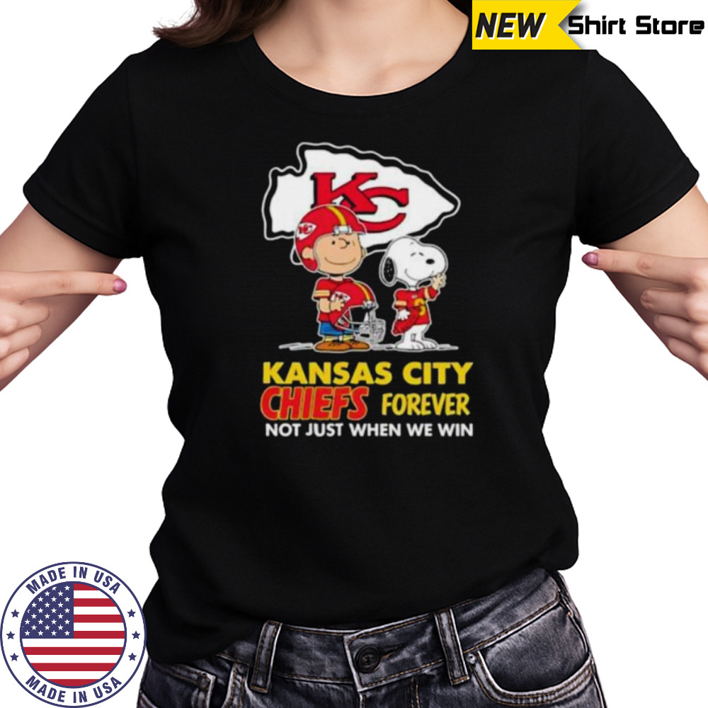Kansas City Chiefs Charlie Brown Snoopy Chiefs Forever Not Just When We Win shirt Women's T-shirt