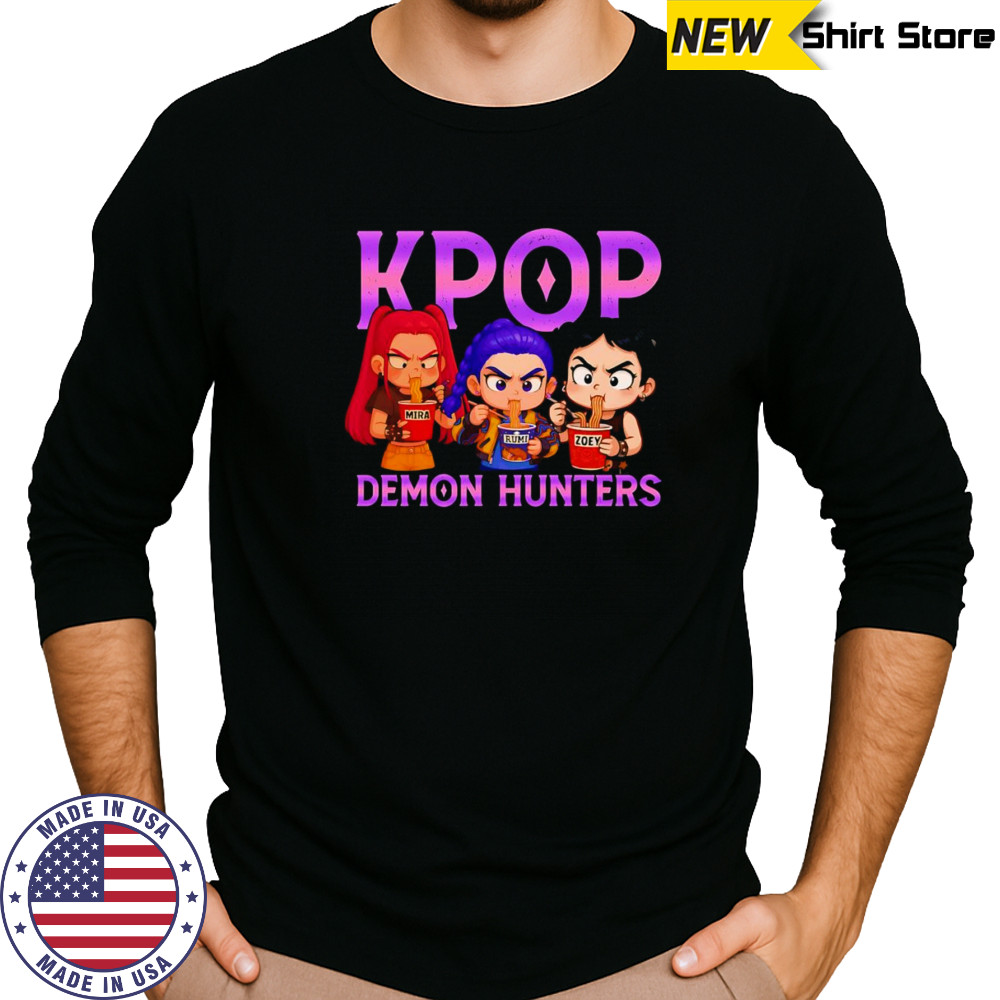 Kpop Demon Hunters chibi shirt Long Sleeved