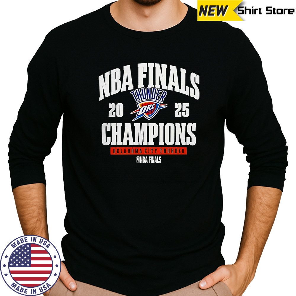 Oklahoma City Thunder 2025 NBA Finals Champions T-Shirt Long Sleeved