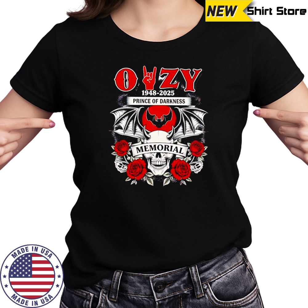 Ozzy 1948 2025 Prince of darkness memorial shirt Women's T-shirt