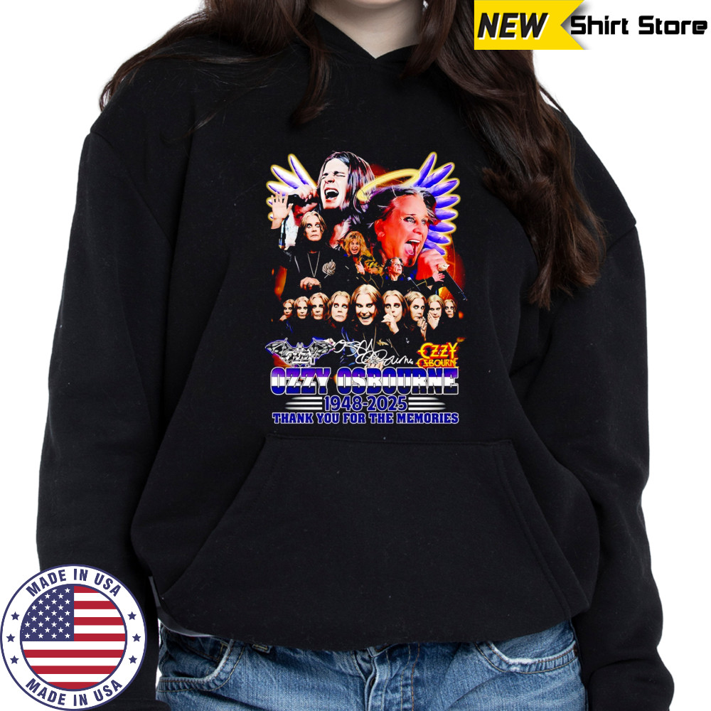 Ozzy Osbourne 1948 2025 thank you for the memories signature shirt Hoodie