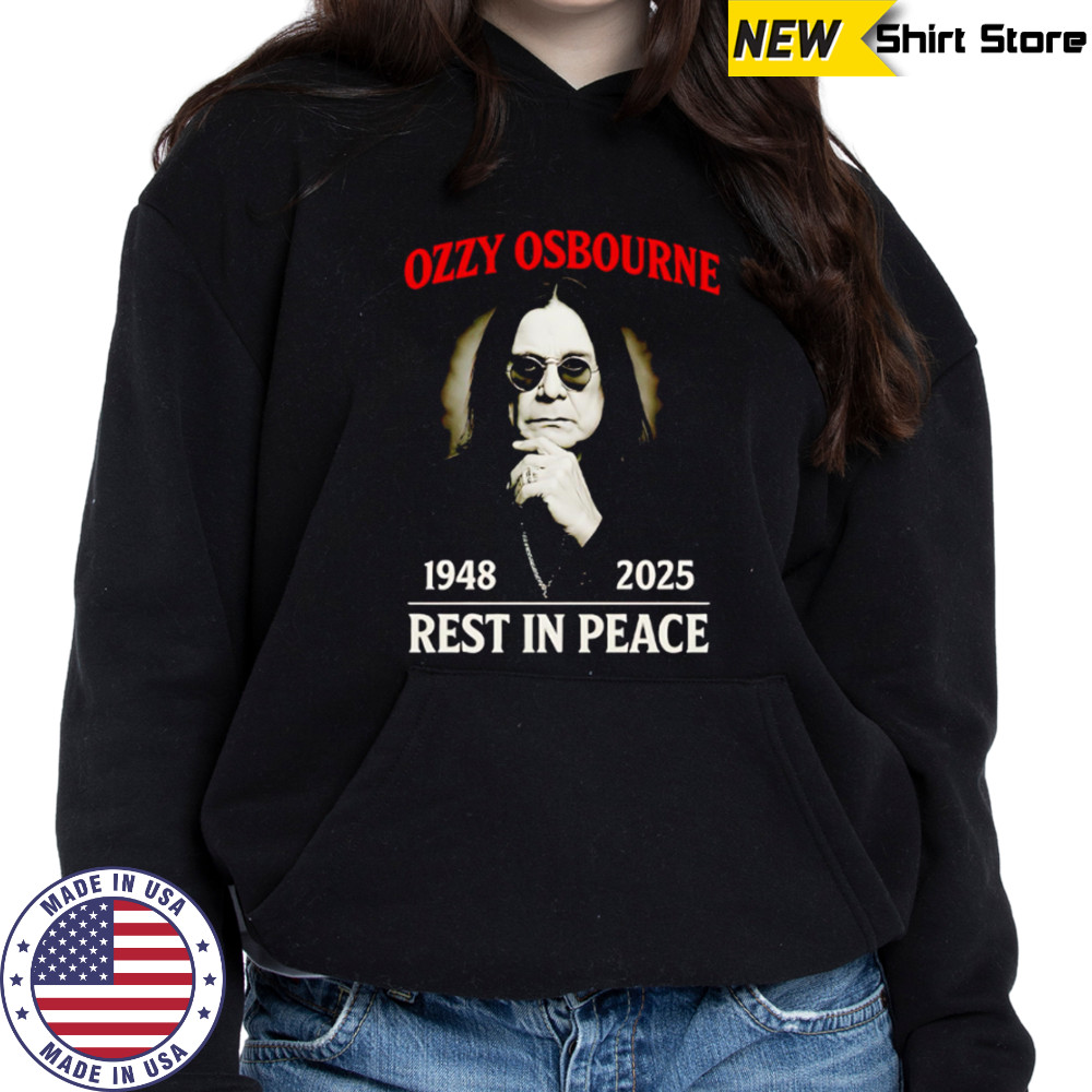 Ozzy Osbourne 1948-2025 Tribute Shirt Rest In Peace Prince Of Darkness shirt Hoodie