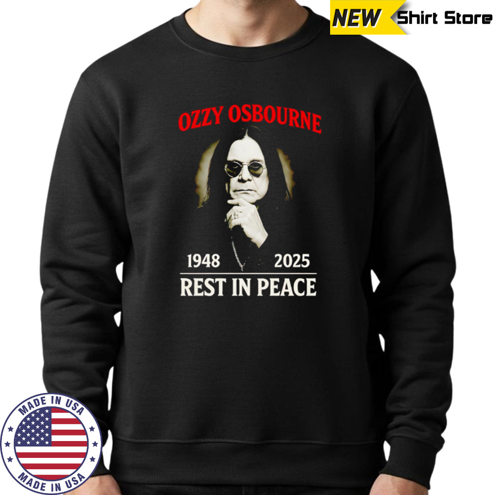 Ozzy Osbourne 1948-2025 Tribute Shirt Rest In Peace Prince Of Darkness shirt Sweatshirt