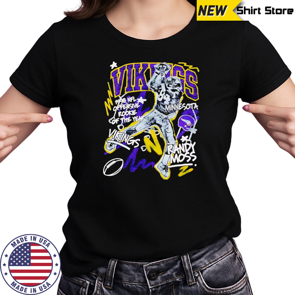 Randy Moss Minnesota Vikings chalked up player graphic shirt Women's T-shirt