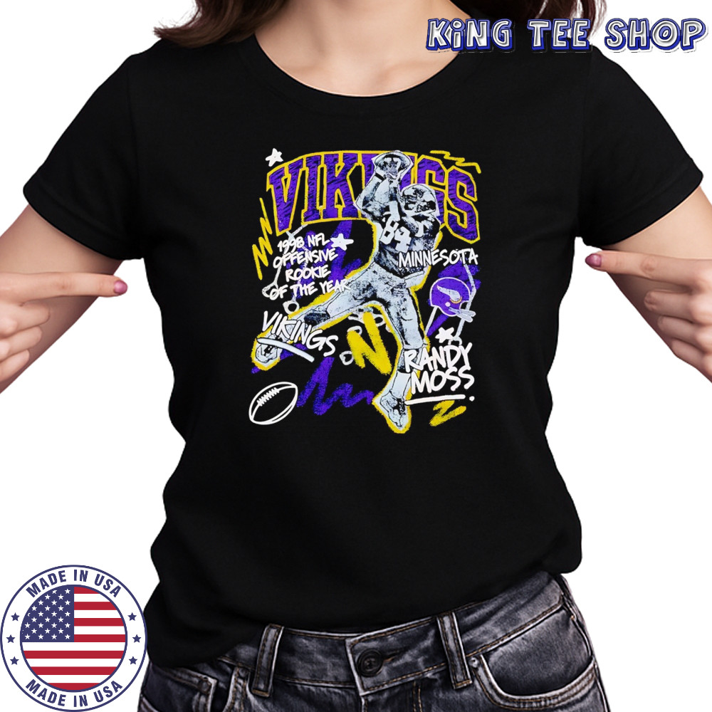 Randy Moss Minnesota Vikings chalked up player graphic shirt Women's T-shirt