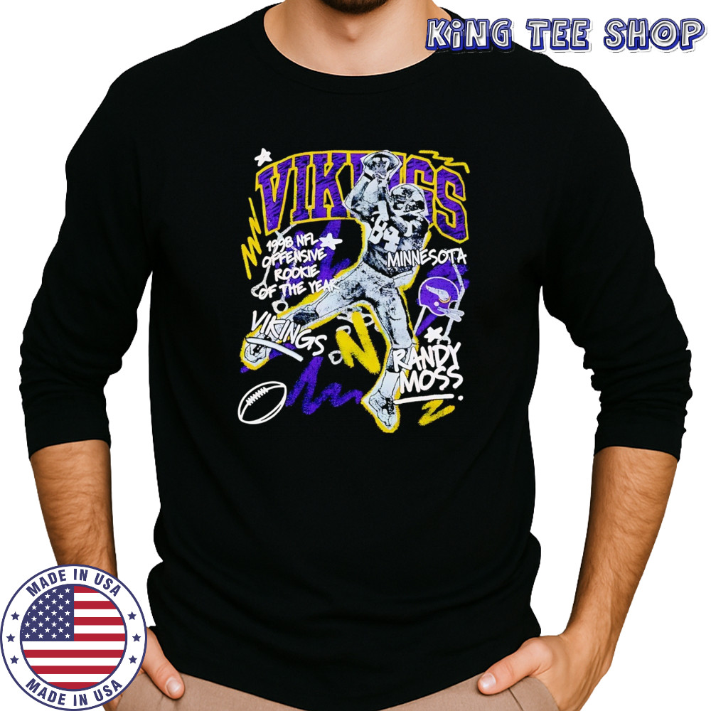 Randy Moss Minnesota Vikings chalked up player graphic shirt Long Sleeved