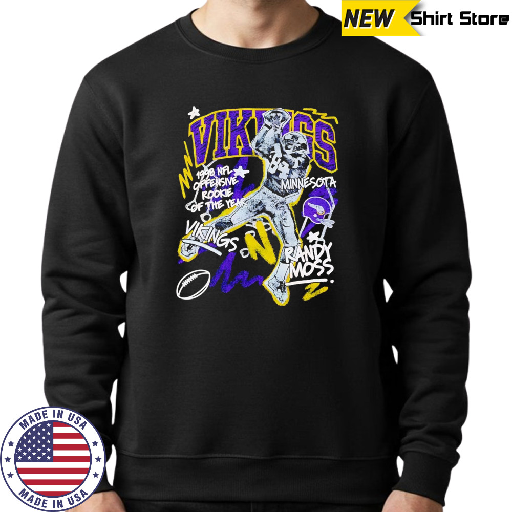 Randy Moss Minnesota Vikings chalked up player graphic shirt Sweatshirt