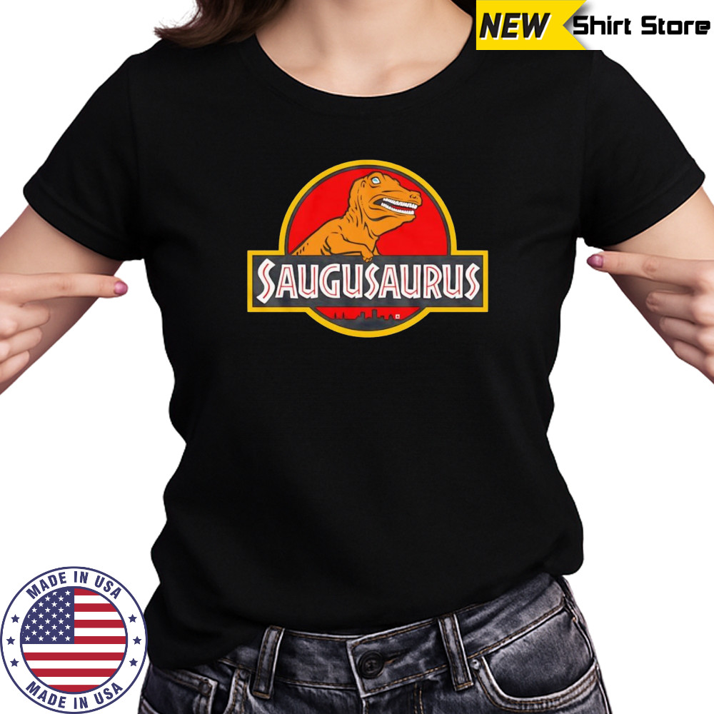 Saugusaurus Orange Dinosaur logo shirt Women's T-shirt