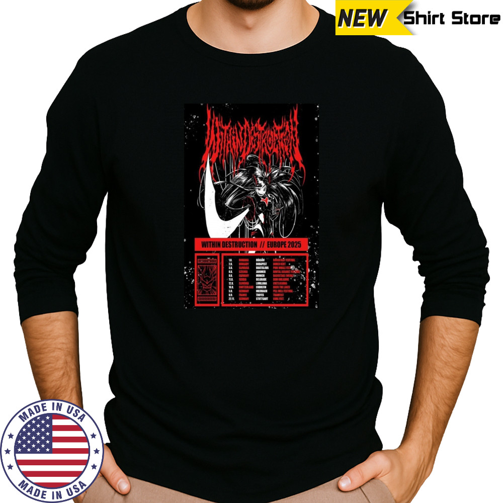 Within Destruction Europe 2025 Poster Shirt Long Sleeved