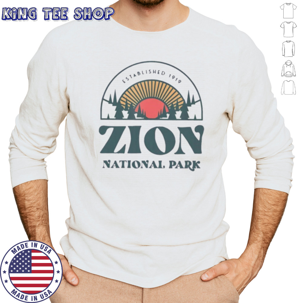 Zion National Park established 1919 shirt Long Sleeved