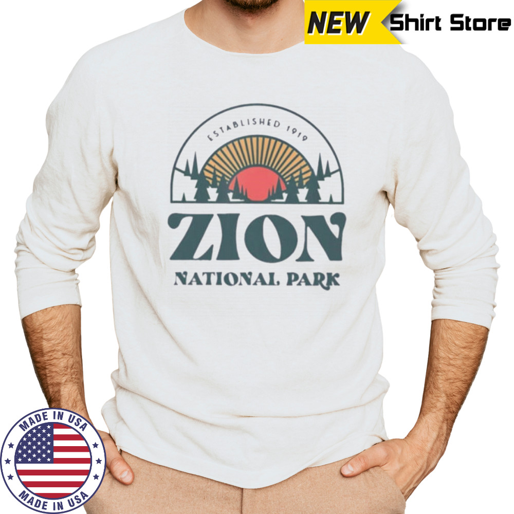 Zion National Park established 1919 shirt Long Sleeved