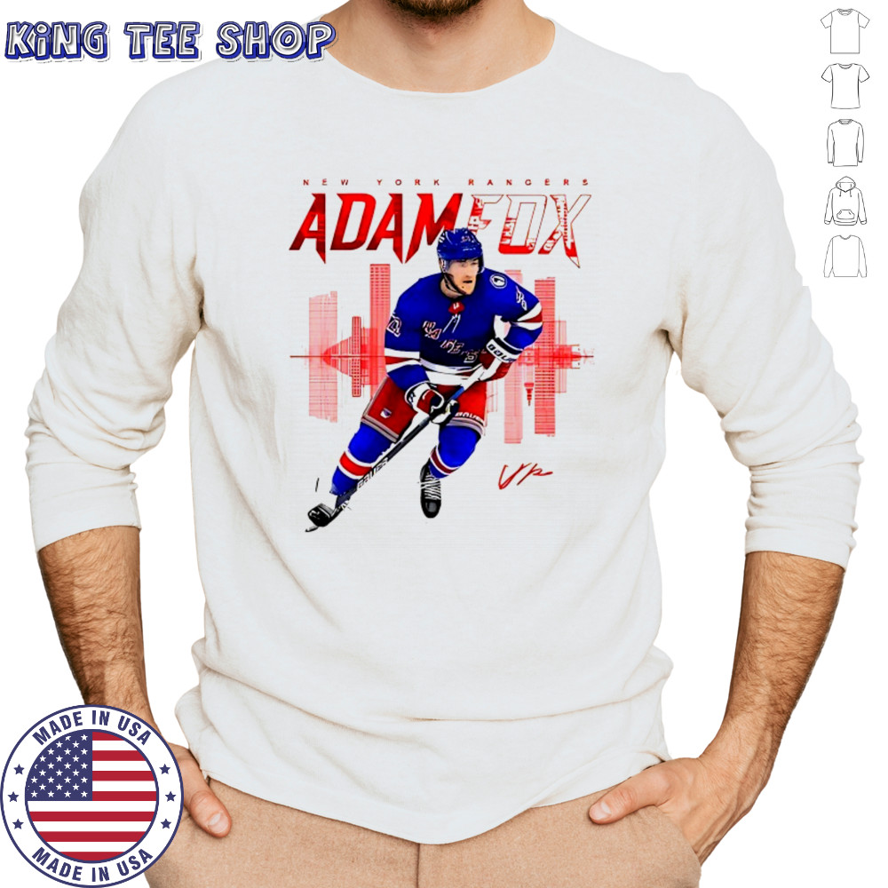Adam Fox New York Rangers skyline signature shirt Long Sleeved