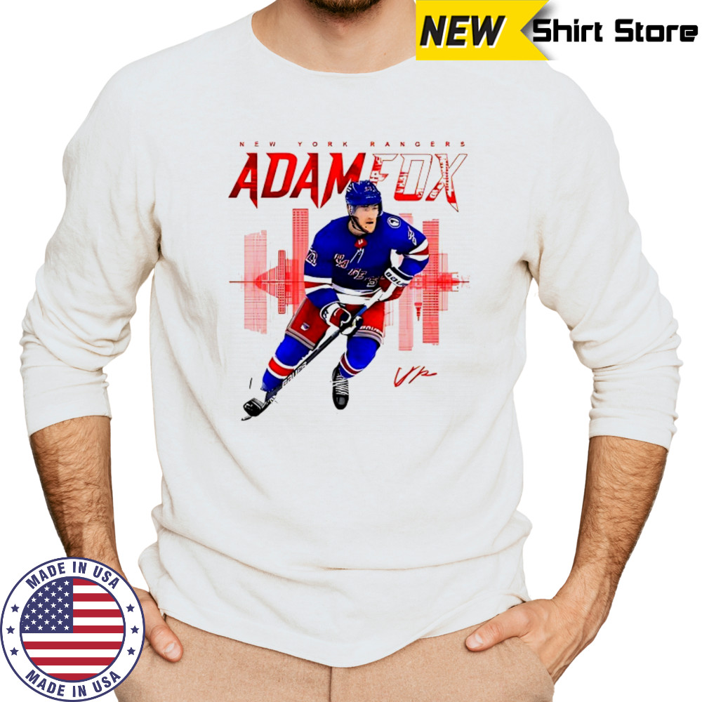 Adam Fox New York Rangers skyline signature shirt Long Sleeved