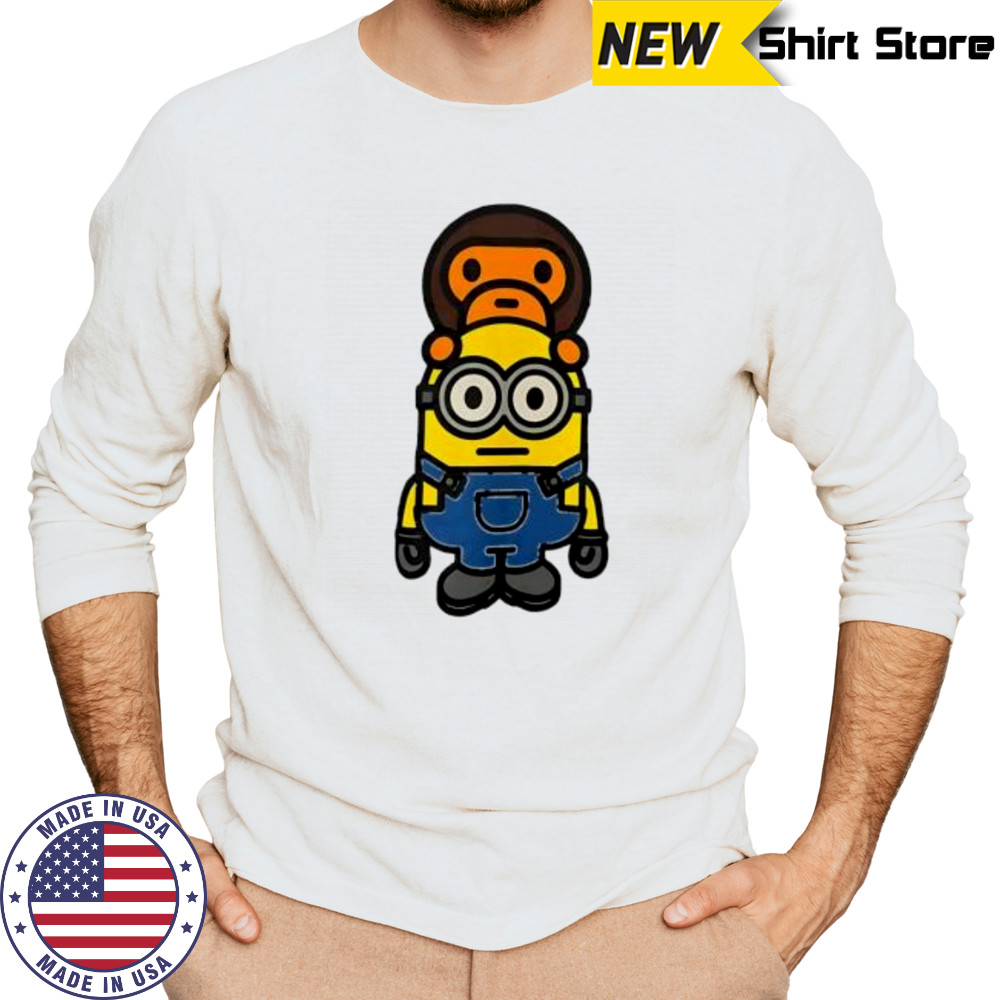 BAPE monkey x Minions shirt Long Sleeved