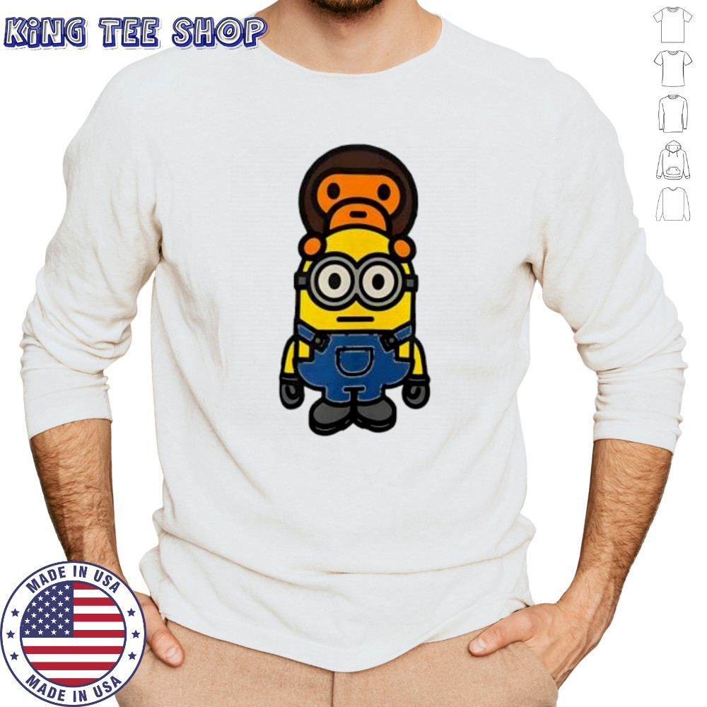 BAPE monkey x Minions shirt Long Sleeved